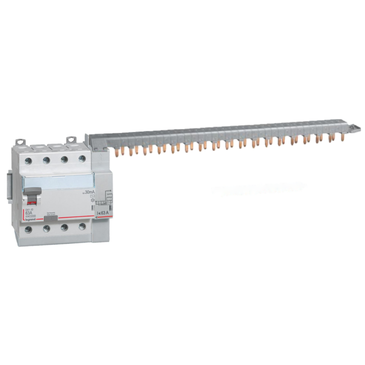 LEGRAND - Interrupteur différentiel DX3-ID 4P 40A - 30mA - A + module 4P - 411675+406301+405202