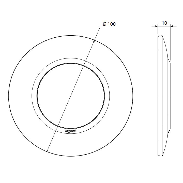 Legrand - Plaque Ronde 1 Poste Dooxie - finition Blanc - Réf : 600980