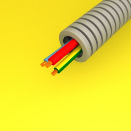 Preflex - Gaine électrique ICTA préfilée - diamètre 16 mm - 3G1,5 mm² – B/R/VJ – rouleau 100 m – Réf : PFG16E31501