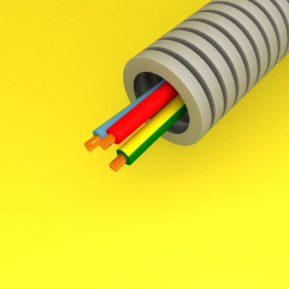 Preflex - Gaine électrique ICTA préfilée - diamètre 25 mm - 3G6 mm² - B/R/VJ - rouleau 50 m - Réf : PFG25EVR36001