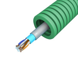 Preflex - Gaine électrique ICTA préfilée - diamètre 20 mm - Catégorie 6 FTP - rouleau 100 m - Réf : PFV20EFTP6