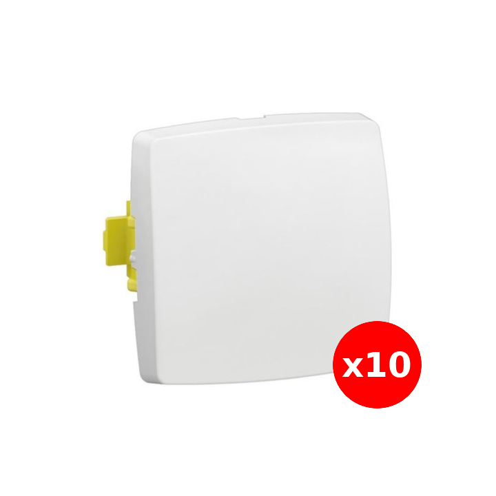 Legrand - LOT de 10 Transformeurs simple 3 en 1 - interrupteur - va et vient - poussoir - Composable- Blanc - Réf : 086101Lx10