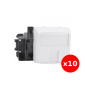 Legrand Oteo - LOT de 10 Prises RJ45 Cat. 6 FTP - saillie - composable - blanc - Réf : 086147x10