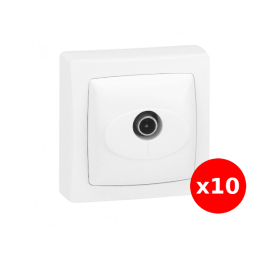 Legrand Oteo - LOT de 10 prises TV simple - Réf : 086040x10