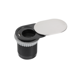 GTV Lighting - Multiprise encastrable SLIDE - 1 x PC 2P+T + 1 x USB Type-A - Ø60mm - Aluminium - Réf : AE-BPW1S1UCH-51