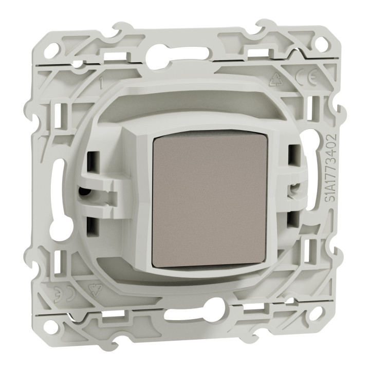 Schneider - Odace - Prise TV simple - Antenne - À vis - Anthracite - Réf : S540445