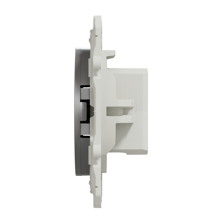 Schneider - Odace - Prise TV simple - Antenne - À vis - Aluminium - Réf : S530445