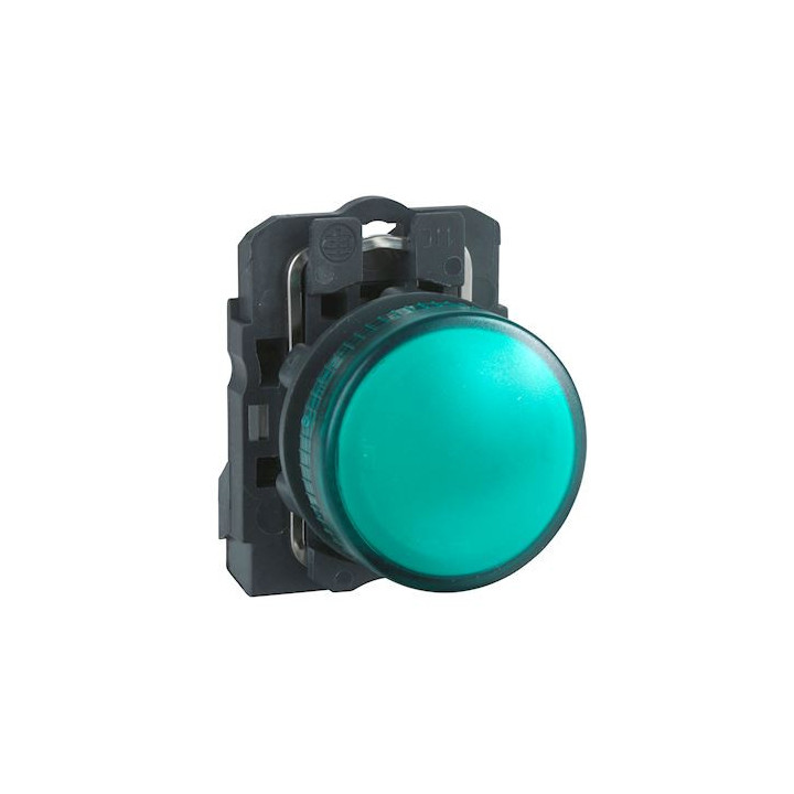 Schneider - Harmony voyant rond Ø22 - IP66 - vert - LED intégrée - 24V - Réf : XB5AVB3