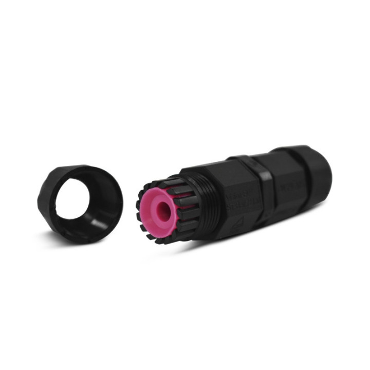 Miidex - Connecteur Étanche automatique - 3 fils - Monobloc - IP68 - 250V - 16A - Noir - Réf : 72130