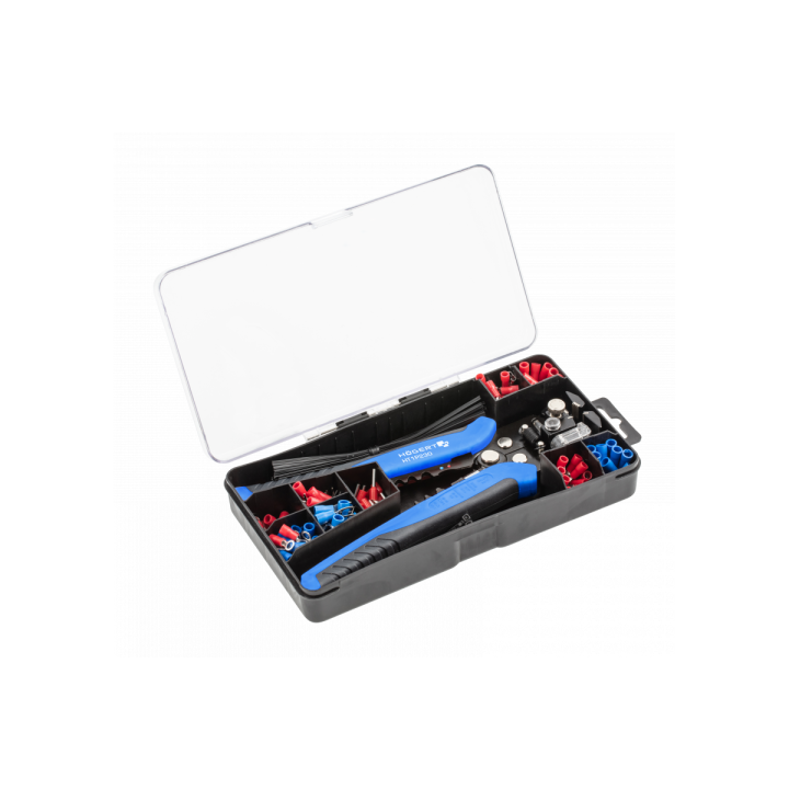 Hogert - Dénudeur de fils automatique + 200 connecteurs - Réf : HT1P230