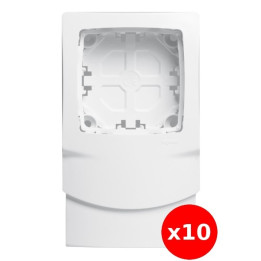 Legrand Oteo - Cadre Appareillage saillie 1 poste pose le long des moulures DLPlus épaisseur 12,5mm - blanc - Réf : 031404Lx10