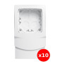 Legrand Oteo - Cadre Appareillage saillie 1 poste pose le long des moulures DLPlus épaisseur 12,5mm - blanc - Réf : 031404Lx10