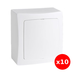 Legrand Oteo - LOT de 10 boîtes de dérivation saillie complet - blanc - Réf : 086057x10