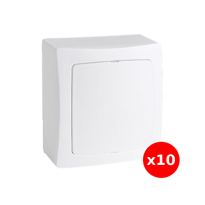Legrand Oteo - LOT de 10 boîtes de dérivation saillie complet - blanc - Réf : 086057x10