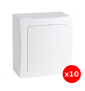 Legrand Oteo - LOT de 10 boîtes de dérivation saillie complet - blanc - Réf : 086057x10
