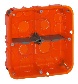 Legrand Batibox - Boîte multimat 2x2 postes - 2x4/5M - prof 50 mm - Réf : 080124