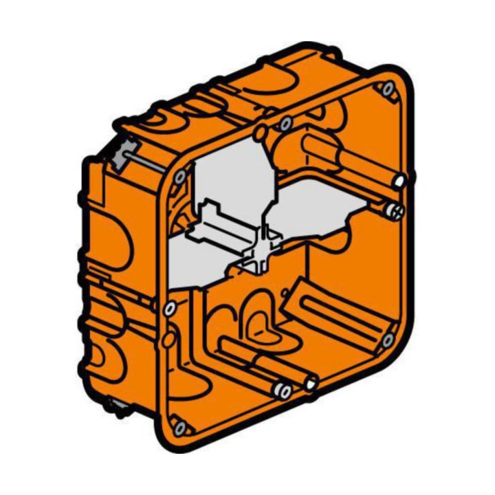 Legrand Batibox - Boîte multimat 2x2 postes - 2x4/5M - prof 50 mm - Réf : 080124
