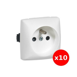 Legrand Oteo - LOT de 10 Prises de courant 2P+T composable 16A - 230V - Réf : 086127x10