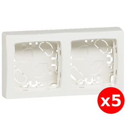 Legrand Oteo - LOT de 5 cadres saillie 2 postes - Réf : 086092x5