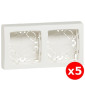 Legrand Oteo - LOT de 5 cadres saillie 2 postes - Réf : 086092x5