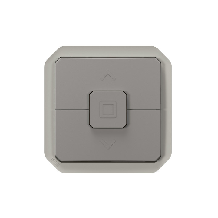 Legrand Plexo - Interrupteur pour volets roulants - 250V - composable - IP55/IK08 - Gris - Réf : 069538L