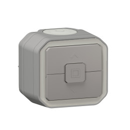 Legrand - Plexo - Interrupteur pour volets roulants - 250V - saillie- IP55/IK08 - Gris - Réf : 069538L+069651L