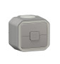 Legrand - Plexo - Interrupteur pour volets roulants - 250V - saillie- IP55/IK08 - Gris - Réf : 069538L+069651L