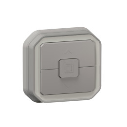 Legrand - Plexo - Interrupteur pour volets roulants - 250V - encastré - IP55/IK08 - Gris - Réf : 069538L