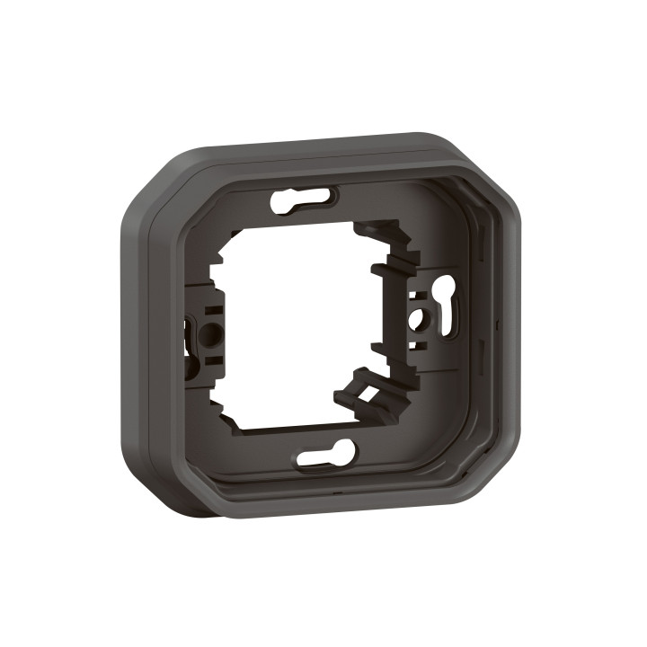 Legrand Plexo - Support plaque étanche - Encastré - 1 poste - Anthracite - Réf : 069606L