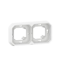 Legrand Plexo - Support plaque étanche - Encastré - 2 postes - Horizontal ou vertical - Blanc - Réf : 069694L