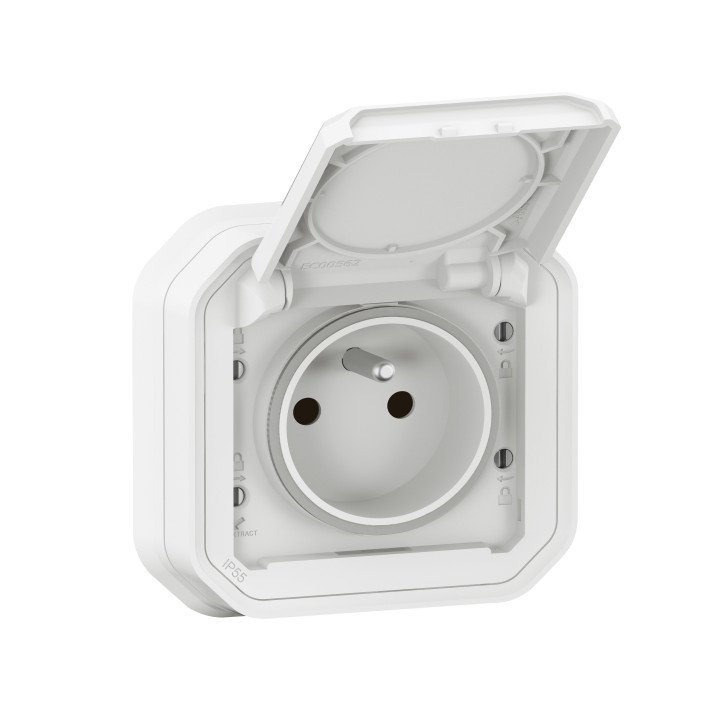 Legrand - Plexo - Prise 2P+T 16A - encastrée complet - IP55 - IK08 - 250V - Blanc - Réf : 070034L