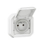 Legrand - Plexo - Prise 2P+T 16A - encastrée complet - IP55 - IK08 - 250V - Blanc - Réf : 069621L + 069692L