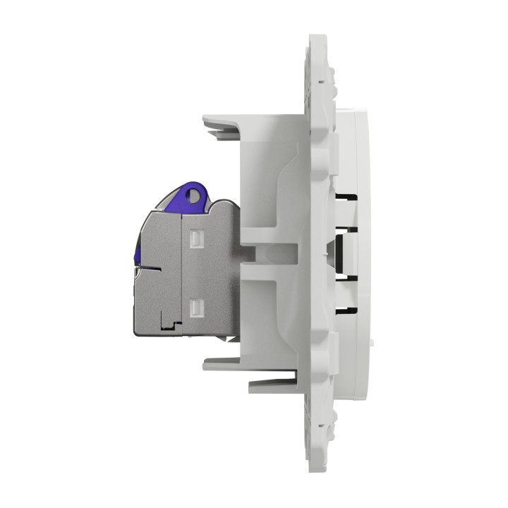 Schneider Odace - Prise RJ45 Grade 3 (multimédia +) Cat.6A STP (longue distance) - Blanc - Réf : S520477