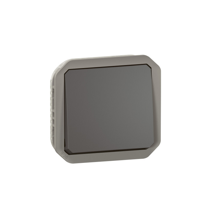 Legrand - Plexo - Interrupteur ou Va-et-Vient - composable - anthracite - 10A - 250V - IP55/IK08 - Réf : 069801L