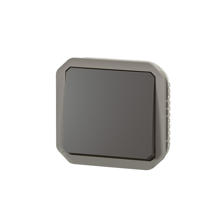 Legrand - Plexo - Interrupteur ou Va-et-Vient - composable - anthracite - 10A - 250V - IP55/IK08 - Réf : 069801L