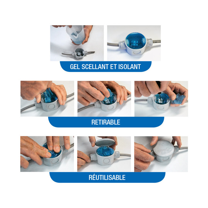 Ray Tech - Magic power Gel -500mL - Gel isolant et d étanchéité - 1 seule bouteille bi-composant - MPG500