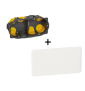 Legrand - Batibox - Boîte double BBC P40 + Couvercle universel 155 x 85 - Réf : 080022L + 080182