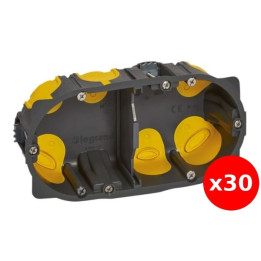 Legrand - LOT - Boîte d'encastrement 2 postes BBC - Prof. 40 - Réf : 080022L X 30