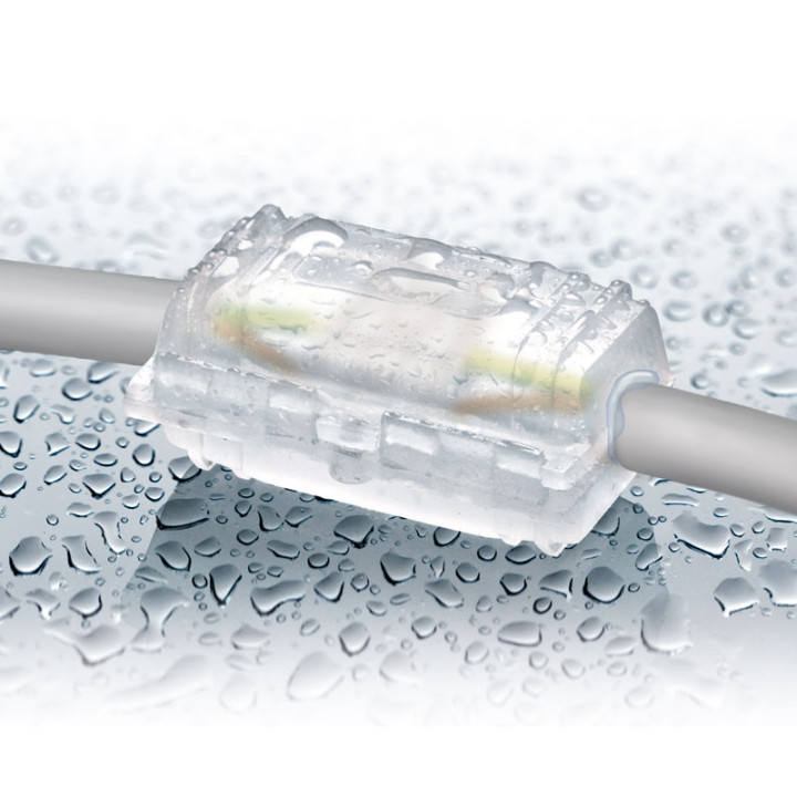 Ray Tech - Gel cover line - Accessoire pré-rempli en gel - 63x35x28 - Prêt à l'emploi - 2x4mm2 - OHM