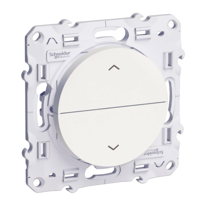 Schneider Odace - Poussoir volets-roulant 2 boutons montée/descente + plaque - s520207+s520702