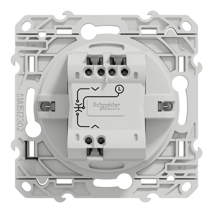 Schneider Odace - Poussoir volets-roulant 2 boutons montée/descente + plaque - s520207+s520702