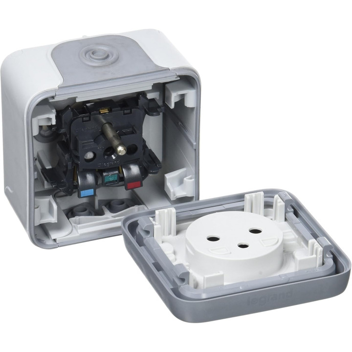 Legrand Plexo - Prise de courant 2P+T 16A 230V - IP55/IK07 - Réf : 069731
