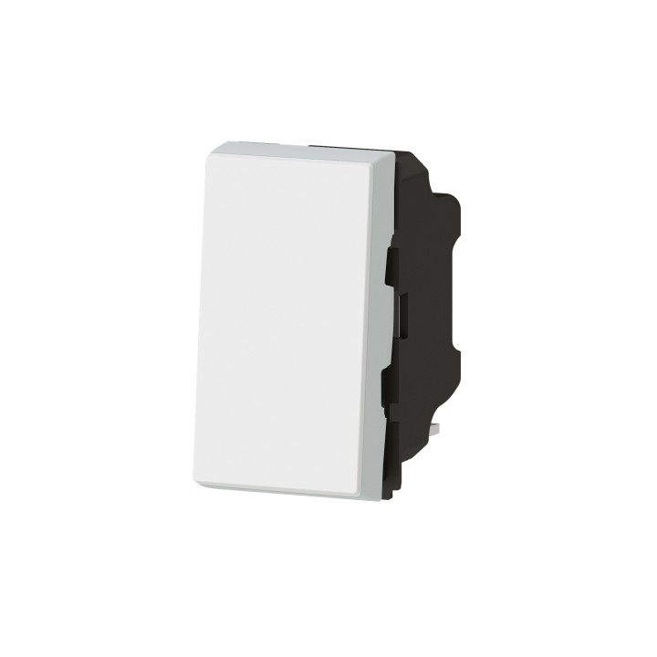 Legrand - Bouton Poussoir Mosaic Easy-Led 6A 250V - 1 module blanc - EU - Réf : 278030L