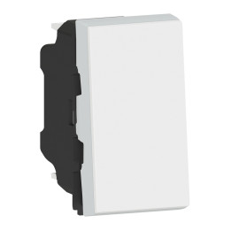 Legrand Poussoir ou poussoir inverseur Mosaic Easy-Led 6A 250V 1 module blanc Réf : 077030L