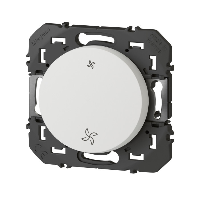 Legrand - Commande VMC poussoir Dooxie - Finition Blanc - Réf : 600006