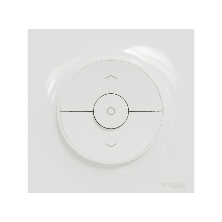 Schneider - Odace - interrupteur volet-roulant - 3 positions + plaque blanche - S520208+S520702
