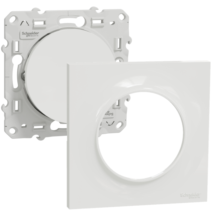 Schneider Odace - Bouton poussoir Complet - 10A - 250V - Réf : S520206 + S520702