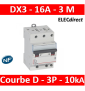 Legrand - Disjoncteur DX3- 3P - 16A - courbe D - 10KA pour peigne HX³ optimisé Réf 408068