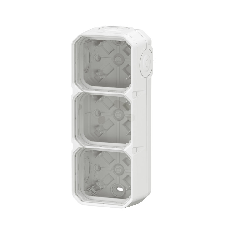 Legrand Plexo - Boîtier saillie étanche composable - 3 postes - horizontal/vertical - sans cloison - blanc - Réf : 069688L