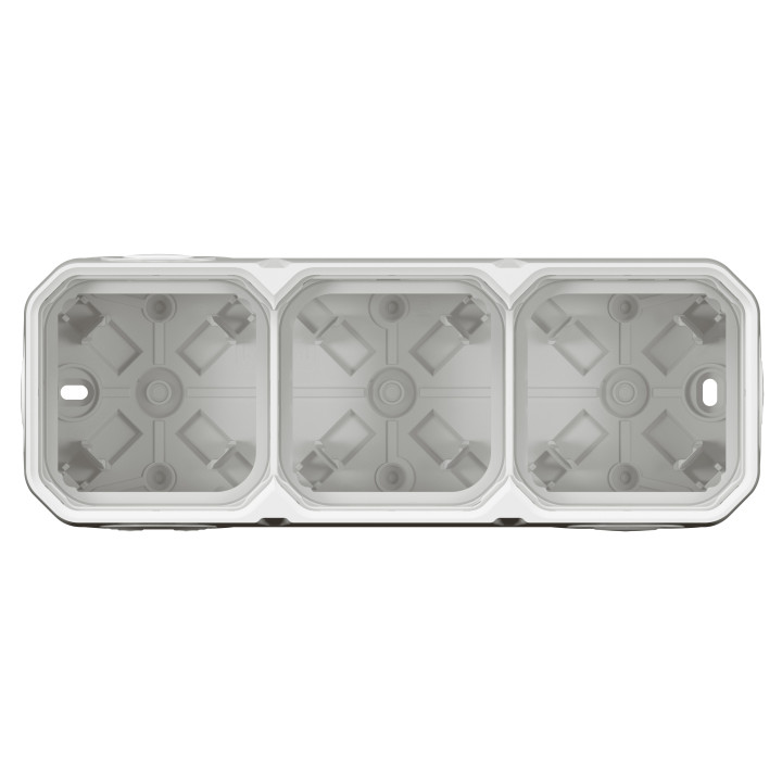 Legrand Plexo - Boîtier saillie étanche composable - 3 postes - horizontal/vertical - sans cloison - blanc - Réf : 069688L